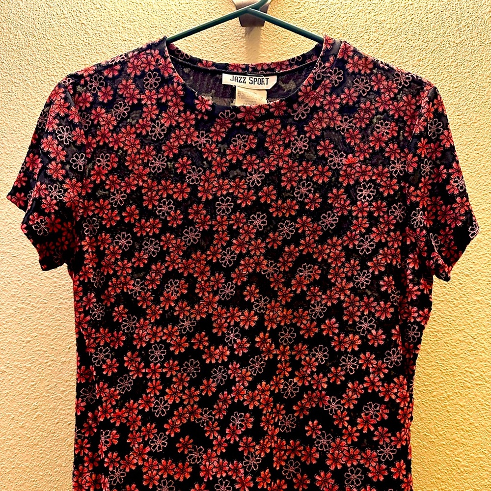 Short sleeved flowered shirt